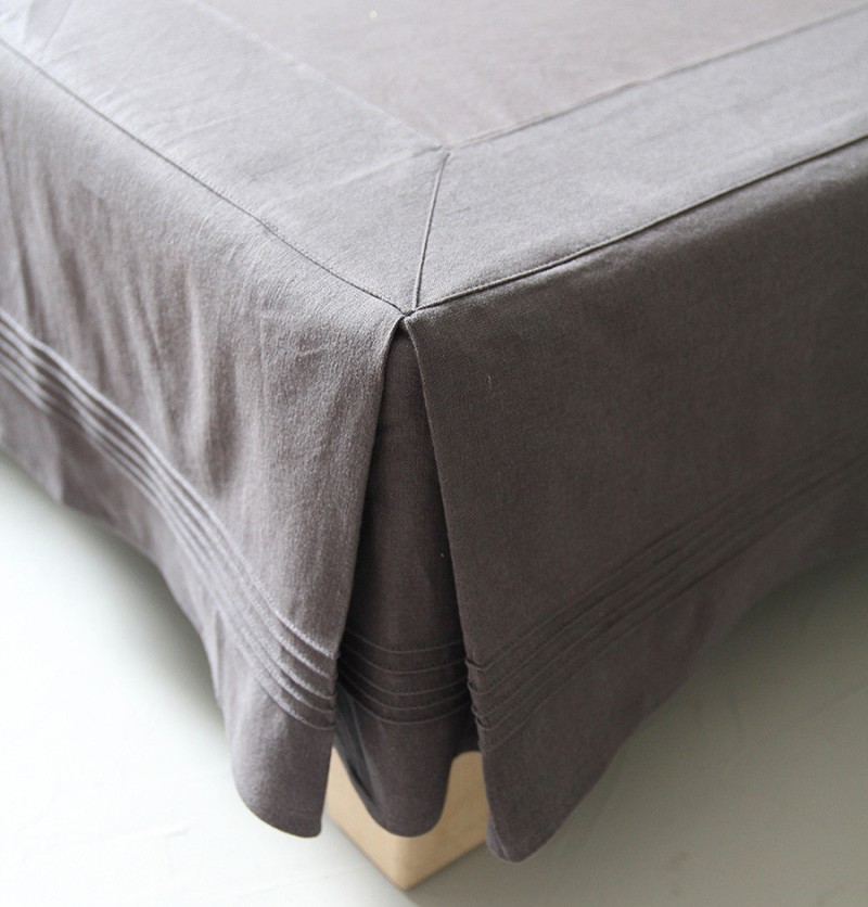 Cache-sommier chambray granit Sylvie Thiriez