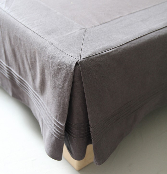 Cache-sommier chambray granit Sylvie Thiriez