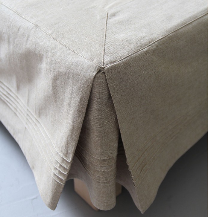 Cache-sommier chambray sable Sylvie Thririez