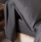 Drap-housse satin Enzo noir Tradilinge - Blancollection