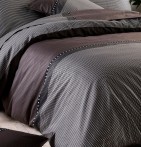 Parure de lit satin Enzo noir Tradilinge - Blancollection