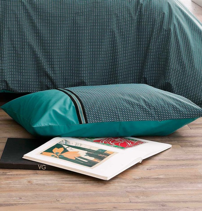 Taie d'oreiller percale Gustav Tradilinge - Blancollection