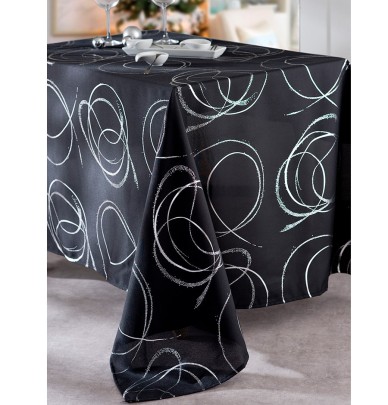 Nappe polyester Buzan noir Calitex
