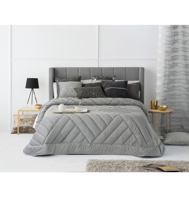Boutis matelassé gris perle Dual Antilo
