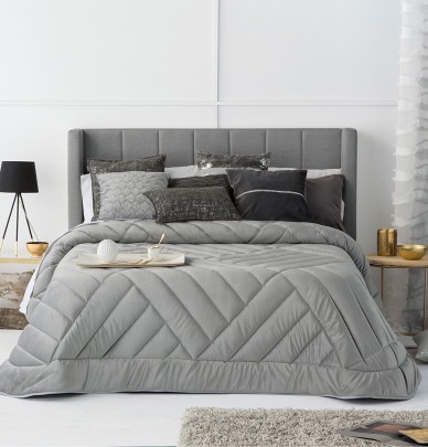 Boutis matelassé Dual gris perle