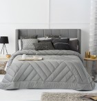 Boutis matelassé gris perle Dual Antilo