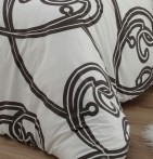 Housse de couette Arabesque moka La maison de Balmy- Blancollection