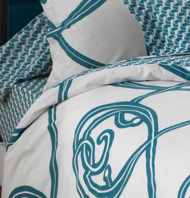 Drap-housse Arabesque canard Jour de Paris