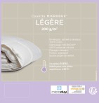 Couette Fjord Microduv légère 200g/m2 Lestra - Blancollection
