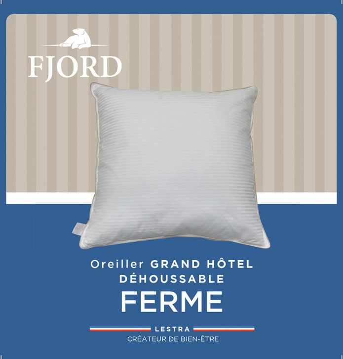 Oreiller Fjord déhoussable ferme - Blancollection