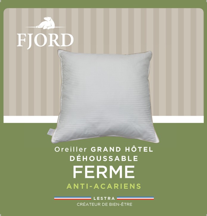Oreiller Fjord déhoussable anti-acariens ferme - Blancollection