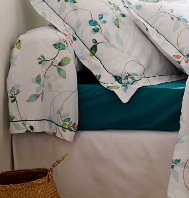 Drap-housse percale émeraude Flâner jade