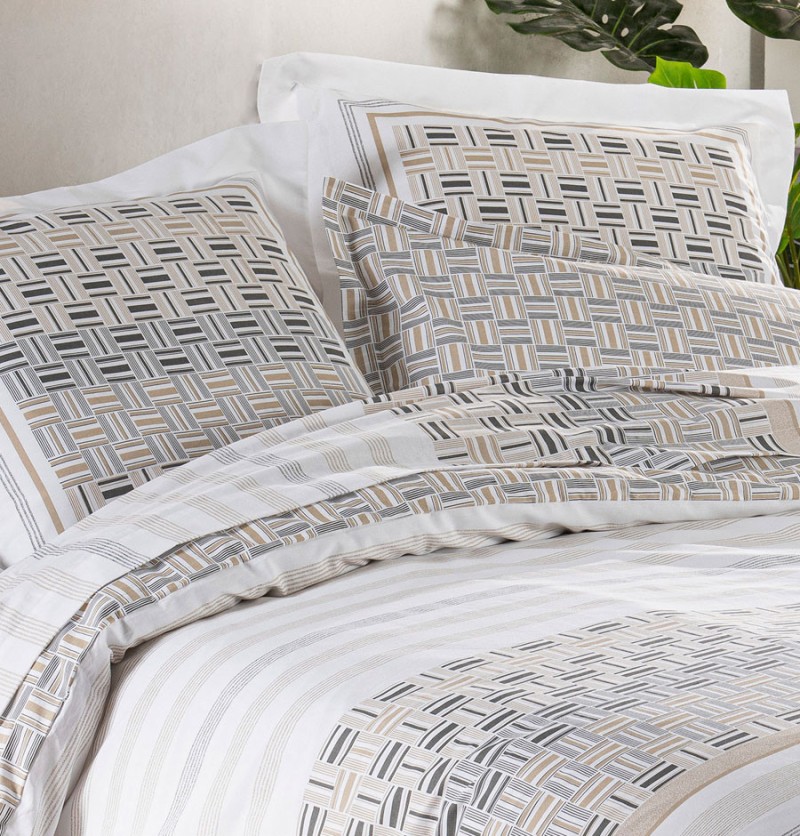 Taie d'oreiller coton diego gris 50x70cm - tradilinge