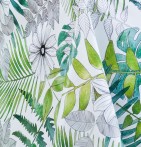 Nappe toile cirée Chlorophylle Calitex - Blancollection
