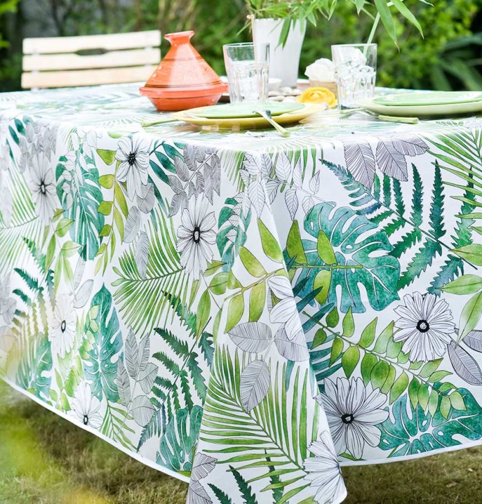 Nappe toile cirée Chlorophylle Calitex Nappe toile cirée Chlorophylle Calitex