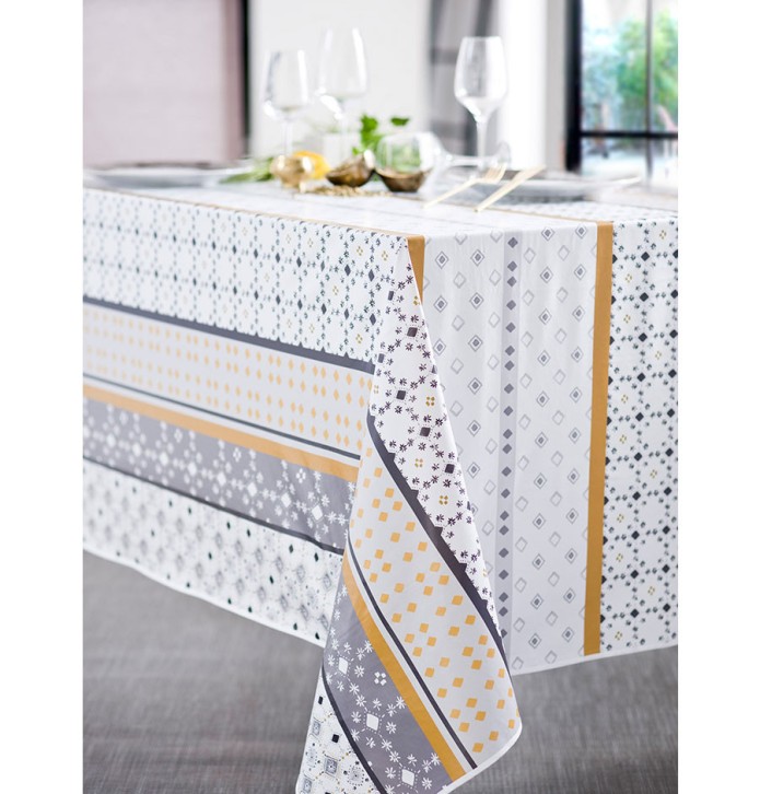 Nappe toile cirée Riviera Calitex - Blancollection