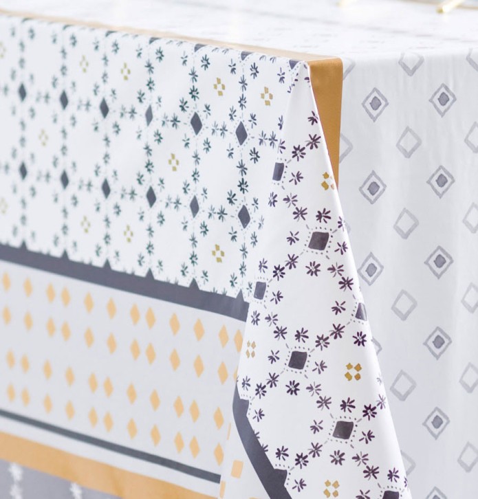 Nappe toile cirée Riviera Calitex - Blancollection