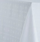 Nappe damassée polyester Venezia blanc Nydel - Blancollection
