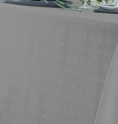 Nappe damassée polyester Venezia chamois Nydel