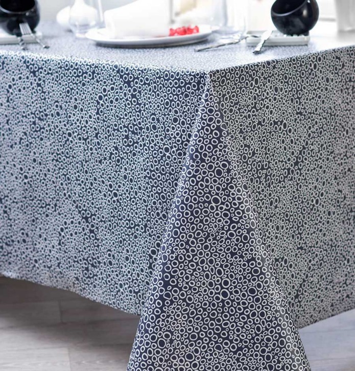 Nappe coton enduite PVC Bulle Nydel Nappe coton enduite PVC Bulle Nydel