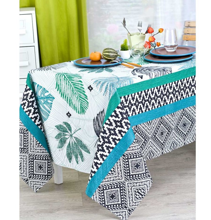 Nappe enduite Tropical Ethnic Nydel - Blancollection
