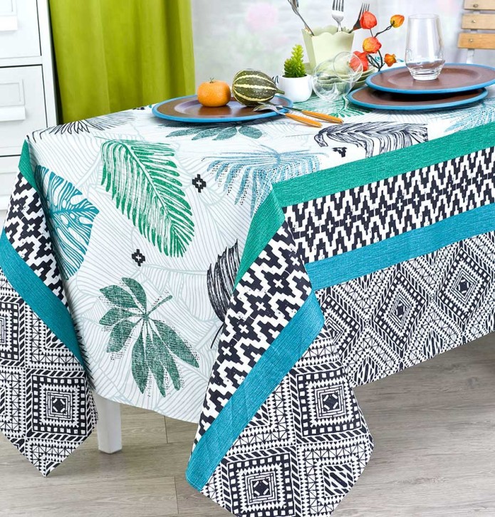 Nappe coton enduite Tropical Ethnic Nydel Nappe coton enduite Tropical Ethnic Nydel