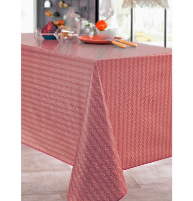 Nappe toile cirée Ferron cranberry Calitex