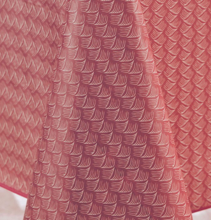 Nappe toile cirée Ferron cranberry Calitex - Blancollection