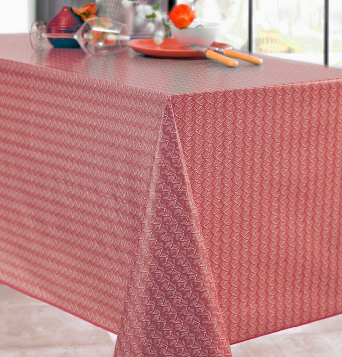 Nappe toile cirée Ferron cranberry Calitex Nappe toile cirée Ferron cranberry Calitex