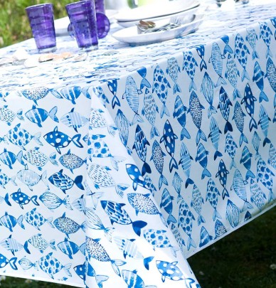 Nappe toile cirée Banc de poissons Calitex