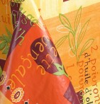 Nappe toile cirée Recette provençale rouge Calitex - Blancollection