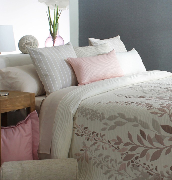 Housse coussin Barli rose clair Reig Marti - Blancollection