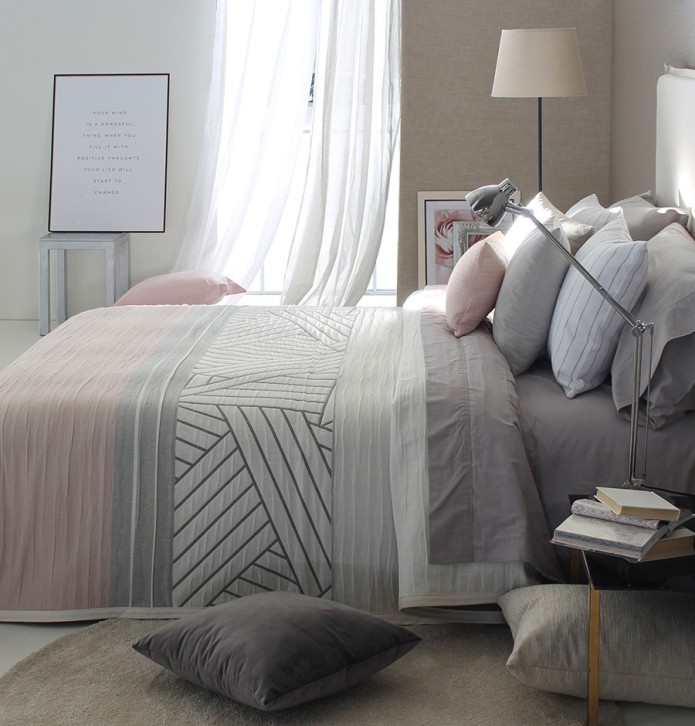 Coussin Danke blanc-gris Reig Marti - Blancollection