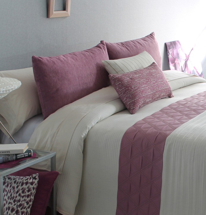Coussin jacquard Pehuen violet