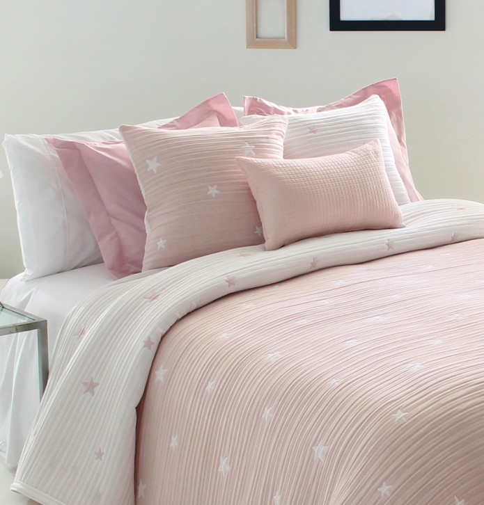 Couvre lit jacquard Dempsy rose Reig Marti - Blancollection