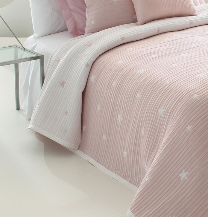 Couvre lit jacquard Dempsy rose Reig Marti - Blancollection