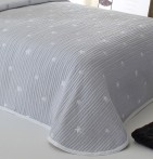 Couvre lit jacquard Dempsy gris Reig Marti - Blancollection