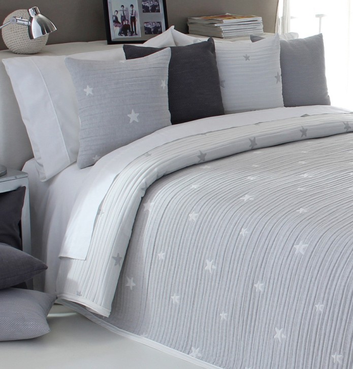 Couvre lit jacquard Dempsy gris Reig Marti - Blancollection