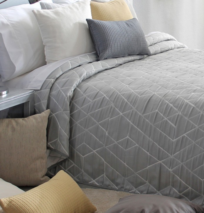 Couvre lit jacquard Oklahoma gris Reig Marti - Blancollection