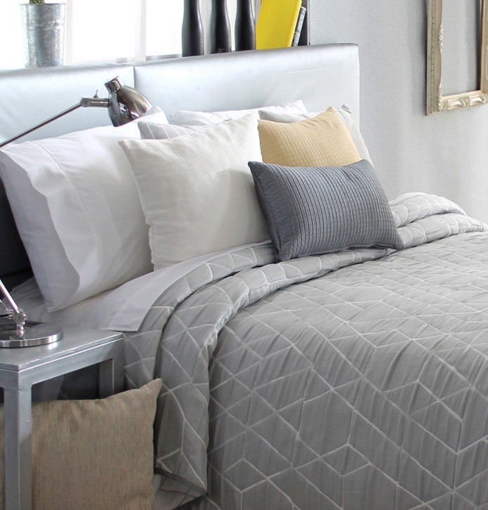 Housse coussin jacquard Barli gris Reig Marti - Blancollection