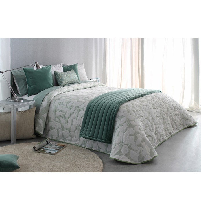 Couvre lit jacquard Ocanya vert Reig Marti - Blancollection