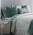 Couvre lit jacquard Ocanya vert Reig Marti - Blancollection