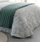 Couvre lit jacquard Ocanya vert Reig Marti - Blancollection