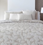 Couvre lit jacquard Ocanya lin Reig Marti - Blancollection