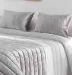 Boutis et ses housses coussins Boston gris Antilo - Blancollection