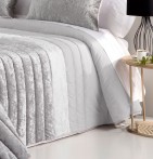 Boutis et ses housses coussins Boston gris Antilo - Blancollection