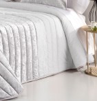 Boutis et ses housses coussins Boston blanc cassé Antilo - Blancollection