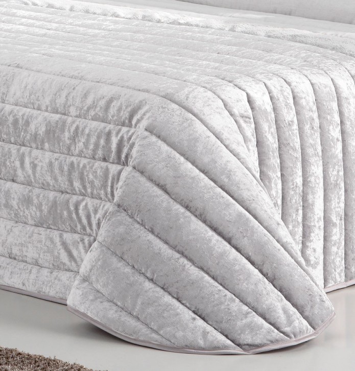 Boutis et ses housses coussins Boston blanc cassé Antilo - Blancollection