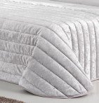Boutis et ses housses coussins Boston blanc cassé Antilo - Blancollection