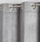 Rideau velours Archie gris perle Qabane - Blancollection